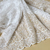 130cm Width x 95cm Length Leaf Branch Embroidery Organza Lace Fabric