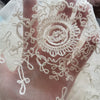 135cm Width Premium Vintage 3D Vine Floral  Embroidery Bone Lace Fabric by the Yard