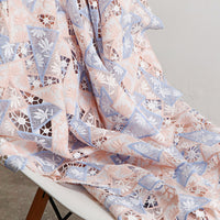 125cm Width x 95cm Length Premium Geometry Pattern Hollow out Floral Embroidery Fabric