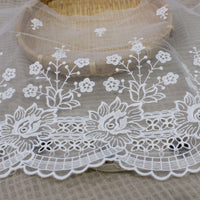 3 Yards x 26cm Width Premium Branch Floral embroidery Lace Fabric Trim