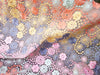 130cm Width Romantic Colorful Organza Floral Embroidery Lace Fabric by the Yard