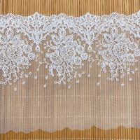 3 Yards X 16cm Width  Vintage Floral Embroidery  Lolita Lace Fabric Trim