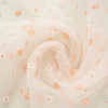 130cm Width x 95cm Length Premium Floral Embroidery Organza Lace Fabric