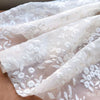 140cm Width x 95cm Length Premium Organdy Floral Embroidery Lace Fabric