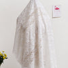 125cm Width x 95cm Length Premium 3D Floral Embroidery Hollow-out Cotton Fabric
