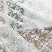 125cm Width Star Branches Embroidery Tulle Lace Fabric by the Yard