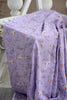 145cm Width Purple Floral Pattern Print Cotton Fabric by the Yard