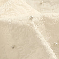 140cm Width x 95cm Length Premium 3D Beads Rose Embossed Fashion Fabric