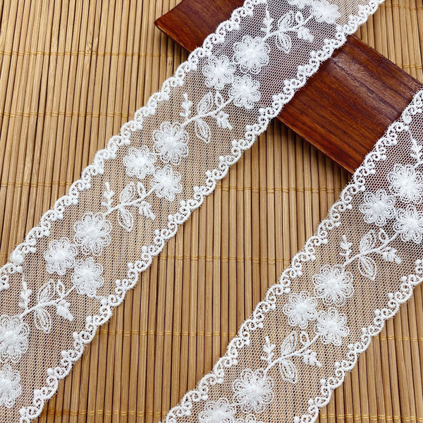 Lace Ribbon, Ivory Ribbon Lace, Wedding Decoration Lace Trim, Lace Tape,  Non-stretched, Made in Taiwan, Good Quality, 10 Yards 