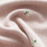 150cm Width x 95cm Length Premium Floral Embroidery Autumn and Winter Soft Woolen Coat Fabric