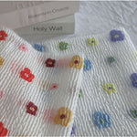 130cm Width x 95cm Length Colorful Flowers Yarn-dyed Jacquard Fairy Fashion Fabric