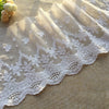 19.5cm Width x 190cm Length Vintage Branch Floral Embroidery Tulle Lace Fabric