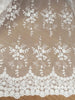 130cm Width Floral Embroidery Lace Fabric by the Yard