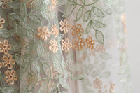 59 inches Width Premium Floral Embroidery Lace Fabric by The Yard