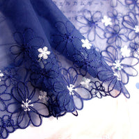 幅 15cm x 長さ 270cm デイジー フローラル 刺繍 レース ファブリック トリム