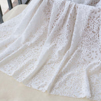 145cm Width Length Water Soluable Lace Floral Embroidery Lace Fabric by the Yard