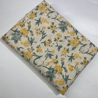 幅 135cm x 長さ 90cm ビンテージ ブランチ フローラル 刺繍 ハトメ コットン生地