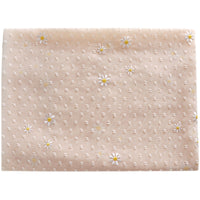 130cm Width x 95cm Length Premium Dots and Daisy Floral Embroidery Jacquard Chiffon Fabric