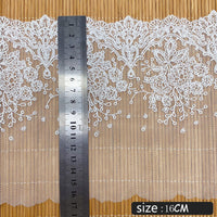 3 Yards X 16cm Width  Vintage Floral Embroidery  Lolita Lace Fabric Trim