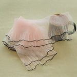 12cm Width x 270cm Length Two-layer Fairy Hit-Color Pleated Lace Trim