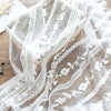 130cm Width x 100cm Length 3D Floral Embroidery Lace Fabric