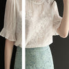 135cm Width x 90cm Length Vertical Strip  Chiffon Floral Embroidery Lace Fabric