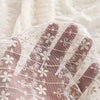 125cm Width x 95cm Length Premium Strips and Floral Embroidery Lace  Fabric