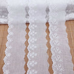 14 Yards x 6.5cm Width Eyelet Floral Embroidery Cotton Lace Trim Lace Tape