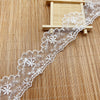 4.5 Yards of 1.7 inches Width Vintage Flower Embroidery Tulle Lace Ribbon