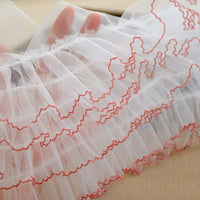 16cm Width x 180cm Length Five-layer Fairy Fluffy yarn Bud-edge Net Yarn Pleated Three-Dimensional yarn lace