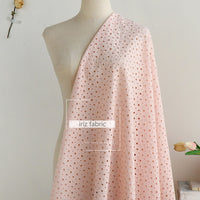 140cm Width x 95cm Length Premium Eyelet Poppy Flower Embroidery Pink  Cotton Fabric