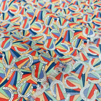145cm Width x 95cm Length Premium Abstract Hit Color Print Cotton Fabric