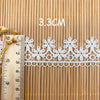 4.5 ヤード x 3.3 cm 幅レトロ花柄レース リボン