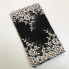 20cm Width x 290cm Length Premium Elastic Black and White Contrast Floral Embroidery Lace Fabric Trim