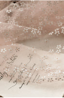 150cm Width Floral Stamp Print Lace Fabric by the Yard