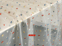 150cm Width x 95cm Length Organza Colorful Cherry Embroidery Lace Fabric
