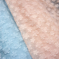 140cm 幅のロマンチックなシフォンの花の刺繍のレースの生地によるヤード