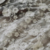 幅135cm×長さ90cm ヴィンテージつる花刺繍レース生地