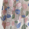 130cm Width x 95cm Length Premium Colorful Leaf and Dandelion Floral Embroidery Lace Fabric