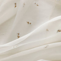 150cm Width x 95cm Length Premium Floral Embroidery Organza Lace Fabric