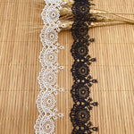 18 Yards x 3.2cm Width Polyester Floral Embroidery Sewing Lace Ribbon