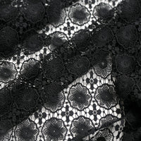 125cm Width x 95cm Length Premium Hollow-out Circle Floral Embroidery Lace Fabric