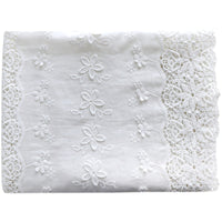 125cm Width x 95cm Length Premium 3D Floral Embroidery Hollow-out Cotton Fabric