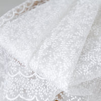 135cm Width Organza Leaf Branch  Embroidery Lace Fabric by the Yard