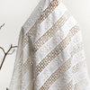 125cm Width x 95cm Length Premium Hollow-out 3D Floral Embroidery Cotton Lace Fabric