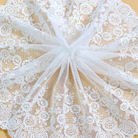 3 Yards of 6 inches Width Branch Floral Embroidery Tulle Lace Trim