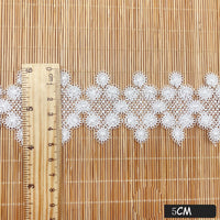 4.5 Yards x 5cm Width Retro Daisy Floral Water Soluble Lace Ribbon
