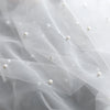 155cm Width Wedding Bridal Beaded Tulle Lace Fabric by the Yard