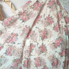 135cm Width x 95cm Length Premium Vintage Floral Print Eyelet Embroidery Chiffon Fabric