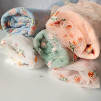 150cm Width x 95cm Length Premium Vivid Floral Embroidery Tulle Lace Fabric